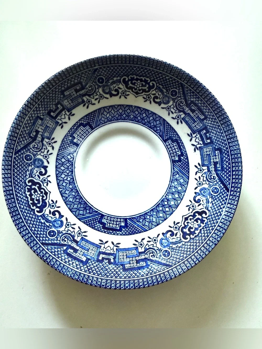 Vintage Churchill Blue Willow saucer made in England